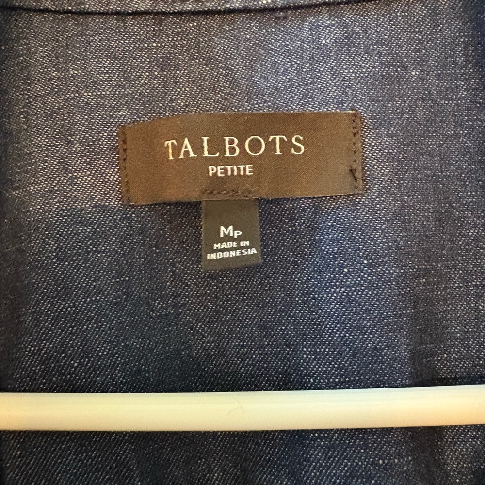 Talbots Blue Utility Jacket With Adjustable Sleev… - image 5
